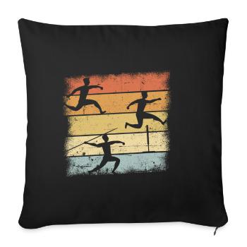 Track and Field - Sofa pillowcase 17,3'' x 17,3'' (45 x 45 cm) - black - Front