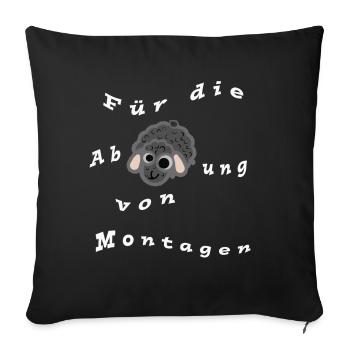 Abschafung von Montagen - hell - Sofakissenbezug 45 x 45 cm - Schwarz - Vorne