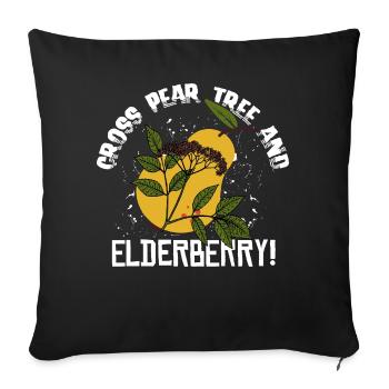 Pear tree elderberry! - Denglish Sprüche Denglisch - Sofakissenbezug 45 x 45 cm - Schwarz - Vorne