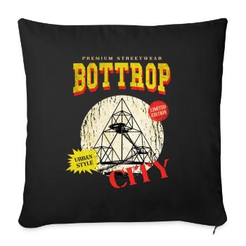 Bottrop Germany City Skyline Vintage Retro - Sofa pillowcase 17,3'' x 17,3'' (45 x 45 cm) - black - Front