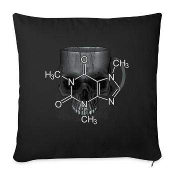 Caféine - Housse de coussin décorative 45 x 45 cm - noir - Devant