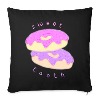 Sweet Tooth - Sofa pillowcase 17,3'' x 17,3'' (45 x 45 cm) - black - Front