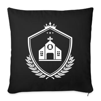 Armoiries de l’Église - Housse de coussin décorative 45 x 45 cm - noir - Devant