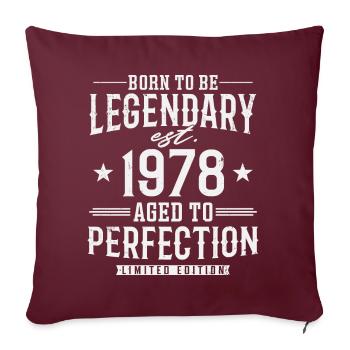 Legendary since 1978 - Sofa pillowcase 17,3'' x 17,3'' (45 x 45 cm) - burgundy - Front