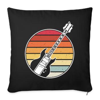 Electrifying, colorful guitar design - Sofa pillowcase 17,3'' x 17,3'' (45 x 45 cm) - black - Front
