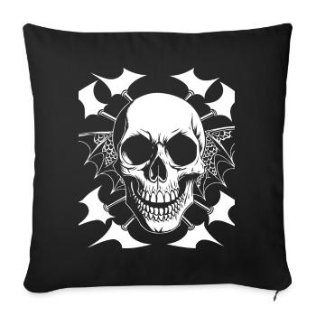 Horror Skull Skull Art Skull Gothic Heavy Metal - Sofa pillowcase 17,3'' x 17,3'' (45 x 45 cm) - black - Front