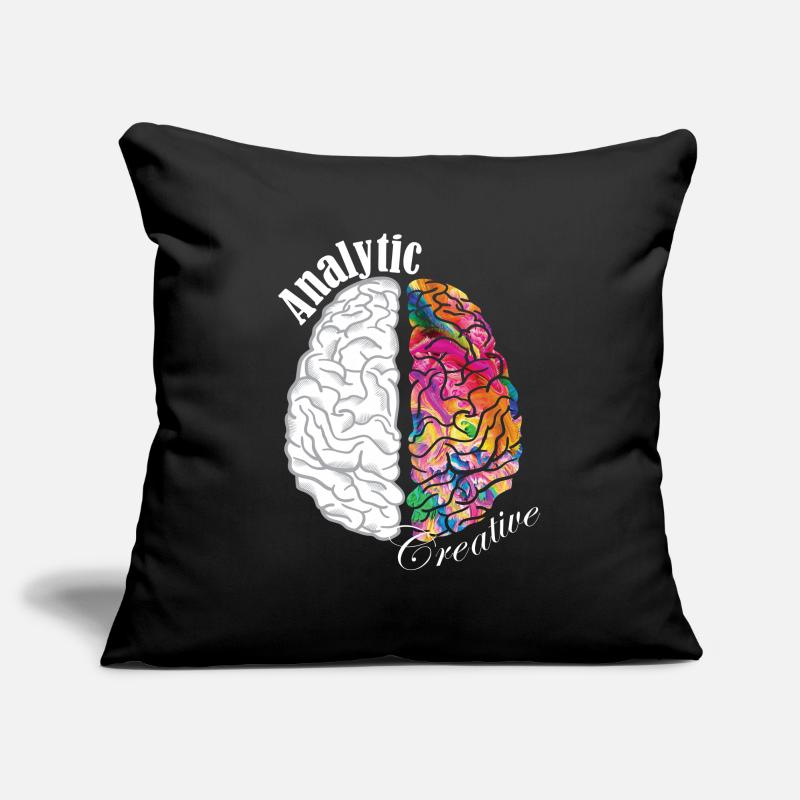 Analytic Creative Brain Left Brained Right Brained Sofa pillowcase 17,3'' x 17,3'' (45 x 45 cm)