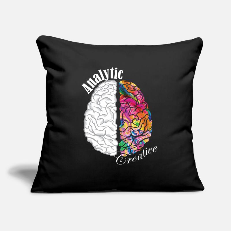 Analytic Creative Brain Left Brained Right Brained Sofa pillowcase 17,3'' x 17,3'' (45 x 45 cm)