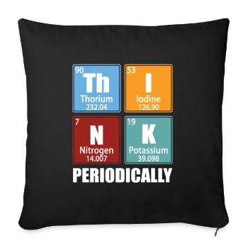 Think Periodically - Periodic Table Elements - Sofa pillowcase 17,3'' x 17,3'' (45 x 45 cm) - black - Front