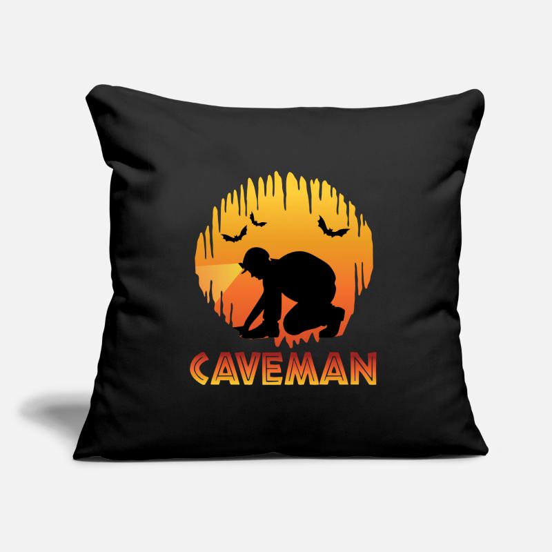 Caveman - Caving - Cave Explorer Speleology Sofa pillowcase 17,3'' x 17,3'' (45 x 45 cm)