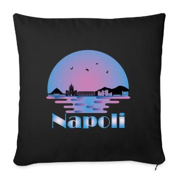 Napoli Italy - Naples Italia Travel - Sofa pillowcase 17,3'' x 17,3'' (45 x 45 cm) - black - Front
