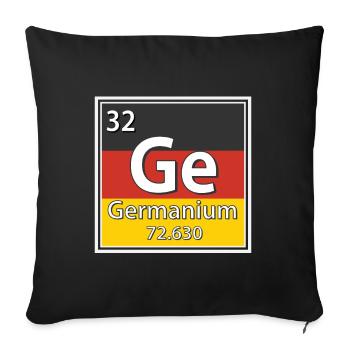 Tableau périodique des éléments germanium - Housse de coussin décorative 45 x 45 cm - noir - Devant