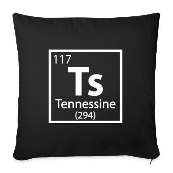 Tableau périodique Tennessine Element - Housse de coussin décorative 45 x 45 cm - noir - Devant