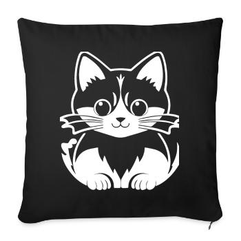 Drôle de lama Silhouette Cheeky Fun Lamas - Housse de coussin décorative 45 x 45 cm - noir - Devant