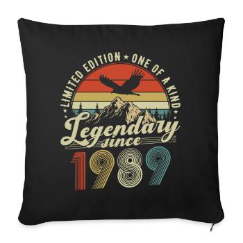 Legendary Since 1989 Vintage Birthday Gift - Sofa pillowcase 17,3'' x 17,3'' (45 x 45 cm) - black - Front