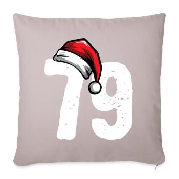 79 Zahl Weihnachten - Sofakissenbezug 45 x 45 cm - helles Taupe - Vorne