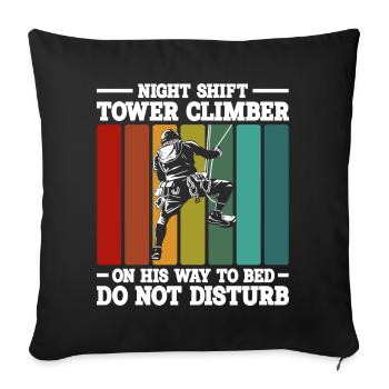 Industrieklettern | Industriekletterer Geschenk - Sofakissenbezug 45 x 45 cm - Schwarz - Vorne