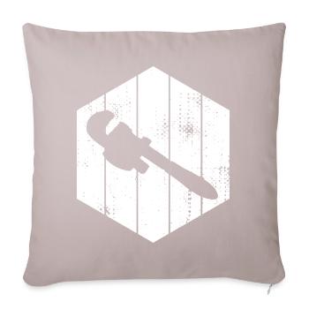 Pipe Wrench Sketch - Sofa pillowcase 17,3'' x 17,3'' (45 x 45 cm) - light taupe - Front