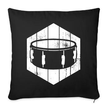 Side drum - Sofa pillowcase 17,3'' x 17,3'' (45 x 45 cm) - black - Front