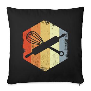 Teigrolle Handmixer - Sofakissenbezug 45 x 45 cm - Schwarz - Vorne