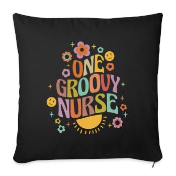 Eine groovige Krankenschwester - Sofakissenbezug 45 x 45 cm - Schwarz - Vorne