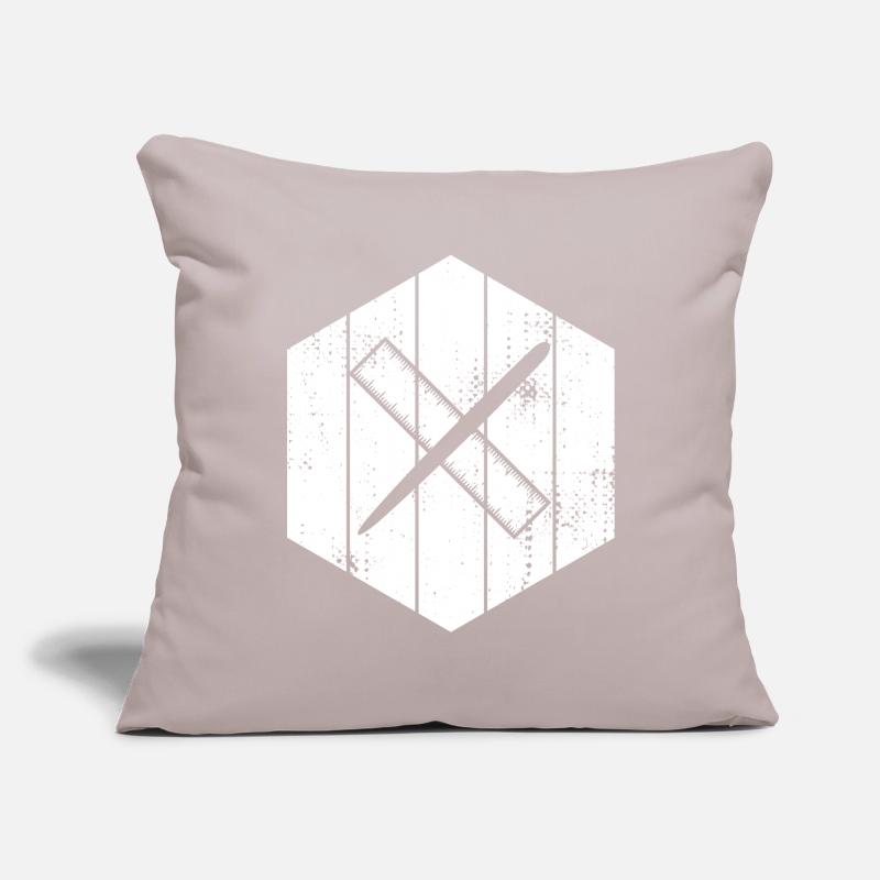 Drawing with pen and ruler Sofa pillowcase 17,3'' x 17,3'' (45 x 45 cm)