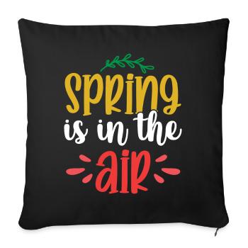 Spring is in the Air - Sofa pillowcase 17,3'' x 17,3'' (45 x 45 cm) - black - Front