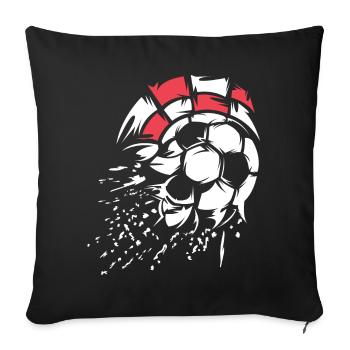 Soccer Croatia Team Ball Explosion Illustration - Sofa pillowcase 17,3'' x 17,3'' (45 x 45 cm) - black - Front