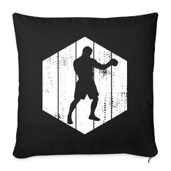 Boxer Sketch - Sofa pillowcase 17,3'' x 17,3'' (45 x 45 cm) - black - Front