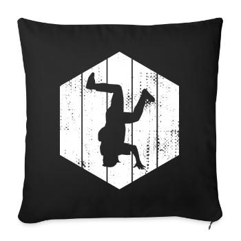 Breakdancer Drawing - Sofa pillowcase 17,3'' x 17,3'' (45 x 45 cm) - black - Front