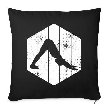 Yogini Sketch - Sofa pillowcase 17,3'' x 17,3'' (45 x 45 cm) - black - Front
