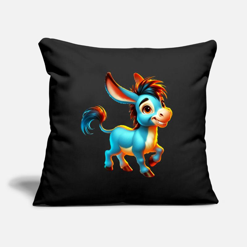 Mule âne Housse de coussin décorative 45 x 45 cm