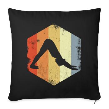 Yogini Drawing - Sofa pillowcase 17,3'' x 17,3'' (45 x 45 cm) - black - Front