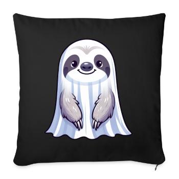 Cute Halloween Sloth Ghost Ghosts Cartoon Spu - Sofa pillowcase 17,3'' x 17,3'' (45 x 45 cm) - black - Front