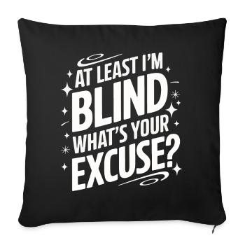 Blind blindness Visually impaired people - Sofa pillowcase 17,3'' x 17,3'' (45 x 45 cm) - black - Front