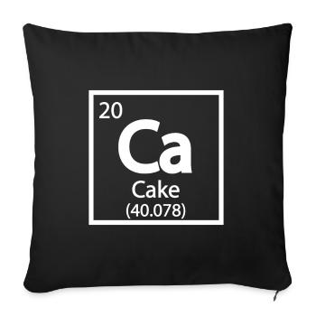 Cake Element Periodic Table - Sofa pillowcase 17,3'' x 17,3'' (45 x 45 cm) - black - Front
