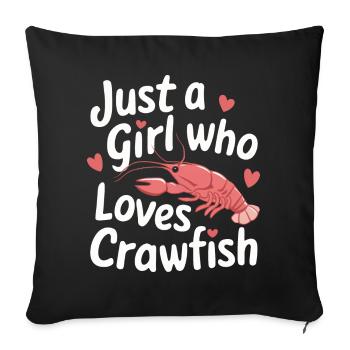 Homards, crabes, crevettes, fruits de mer - Housse de coussin décorative 45 x 45 cm - noir - Devant