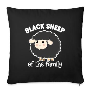 Black Sheep of The Family - Sofa pillowcase 17,3'' x 17,3'' (45 x 45 cm) - black - Front