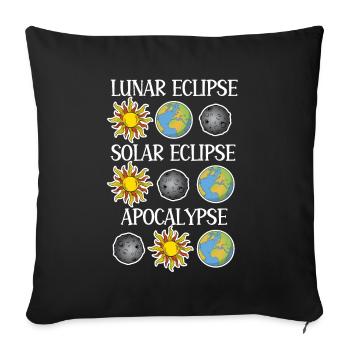 Lunar Eclipse Solar Eclipse Apocalypse - Sofa pillowcase 17,3'' x 17,3'' (45 x 45 cm) - black - Front