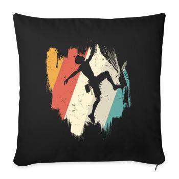 Rainbow Burst Dance Silhouette - Sofa pillowcase 17,3'' x 17,3'' (45 x 45 cm) - black - Front