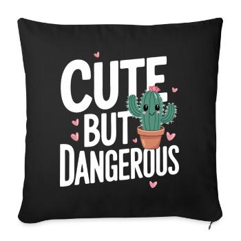 Cactus Cacti Desert Plant - Sofa pillowcase 17,3'' x 17,3'' (45 x 45 cm) - black - Front