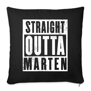 Dortmund Marten, Stadtteil, Ruhrgebiet, Ruhrpott - Sofakissenbezug 45 x 45 cm - Schwarz - Vorne