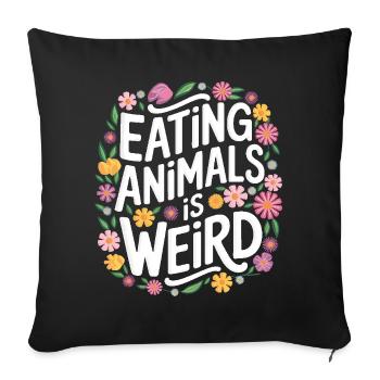Végétarien Végétalien Végétarien Végétarien - Housse de coussin décorative 45 x 45 cm - noir - Devant