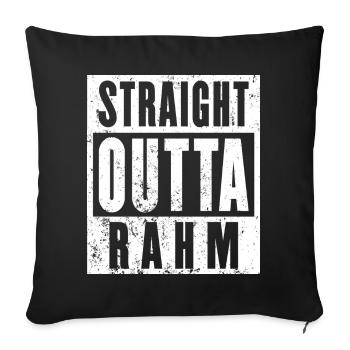 Rahm, Ruhrgebiet, Ruhrpott, Dortmund Rahm - Sofakissenbezug 45 x 45 cm - Schwarz - Vorne