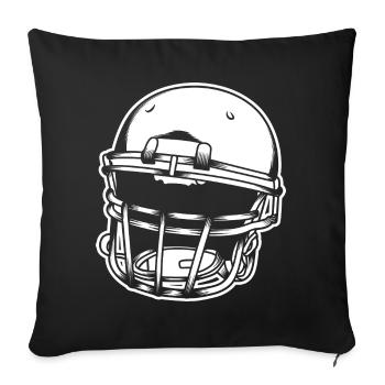Football Helmet - Sofa pillowcase 17,3'' x 17,3'' (45 x 45 cm) - black - Front