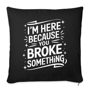 Support technique Informatique - Housse de coussin décorative 45 x 45 cm - noir - Devant