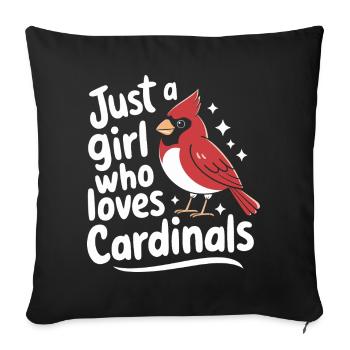 Cardinal Rouge Cardinal Vogel Rouge Cardinal - Housse de coussin décorative 45 x 45 cm - noir - Devant
