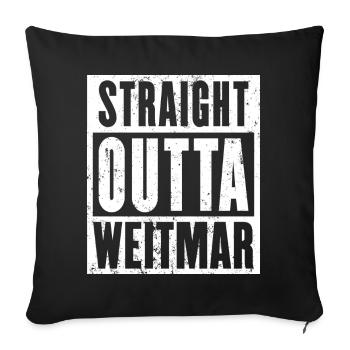 Weitmar, Ruhrgebiet, Ruhrpott, Bochum-Weitmar - Sofakissenbezug 45 x 45 cm - Schwarz - Vorne