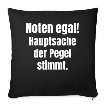 Grades don't matter! The main thing is that the level is right. - Sofa pillowcase 17,3'' x 17,3'' (45 x 45 cm) - black - Front