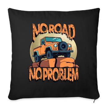 Off-Road Vehicle Driver - Sofa pillowcase 17,3'' x 17,3'' (45 x 45 cm) - black - Front